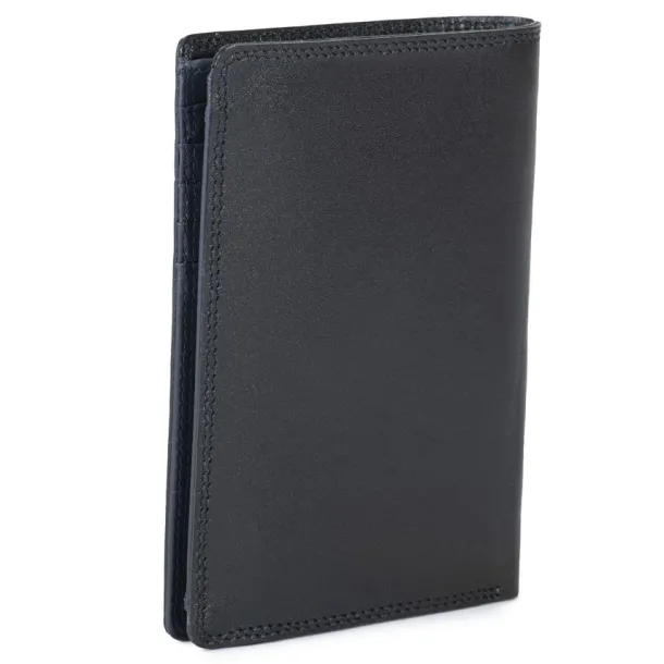 Men's Bi-colour Vertical Bi-Fold Wallet Black-Blue | Mywalit Clearance
