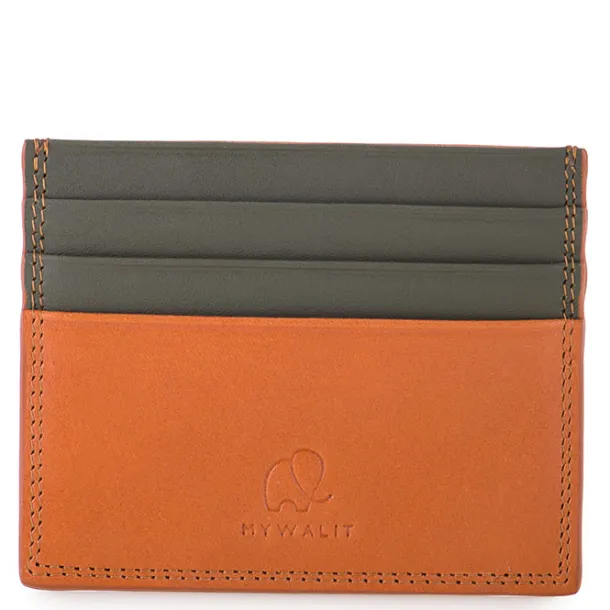 RFID Double Sided CC Holder Tan-Olive | Mywalit Hot