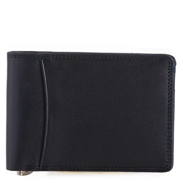 RFID Slim Money Clip Wallet Black-Blue | Mywalit Outlet