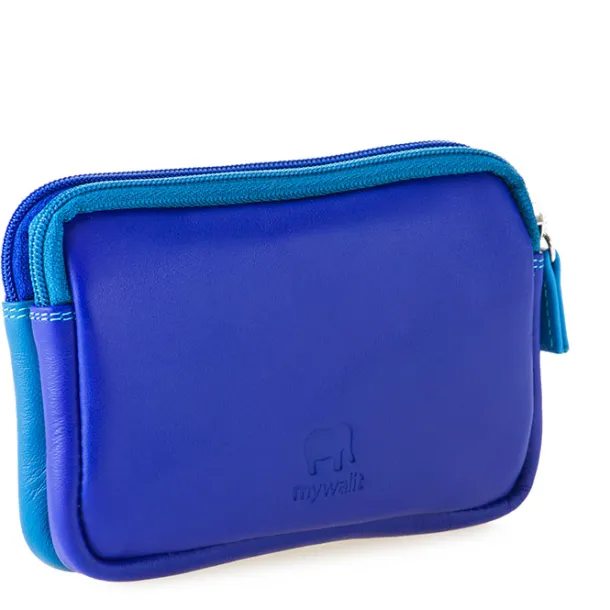 Small Leather Double Zip Purse Seascape | Mywalit Cheap